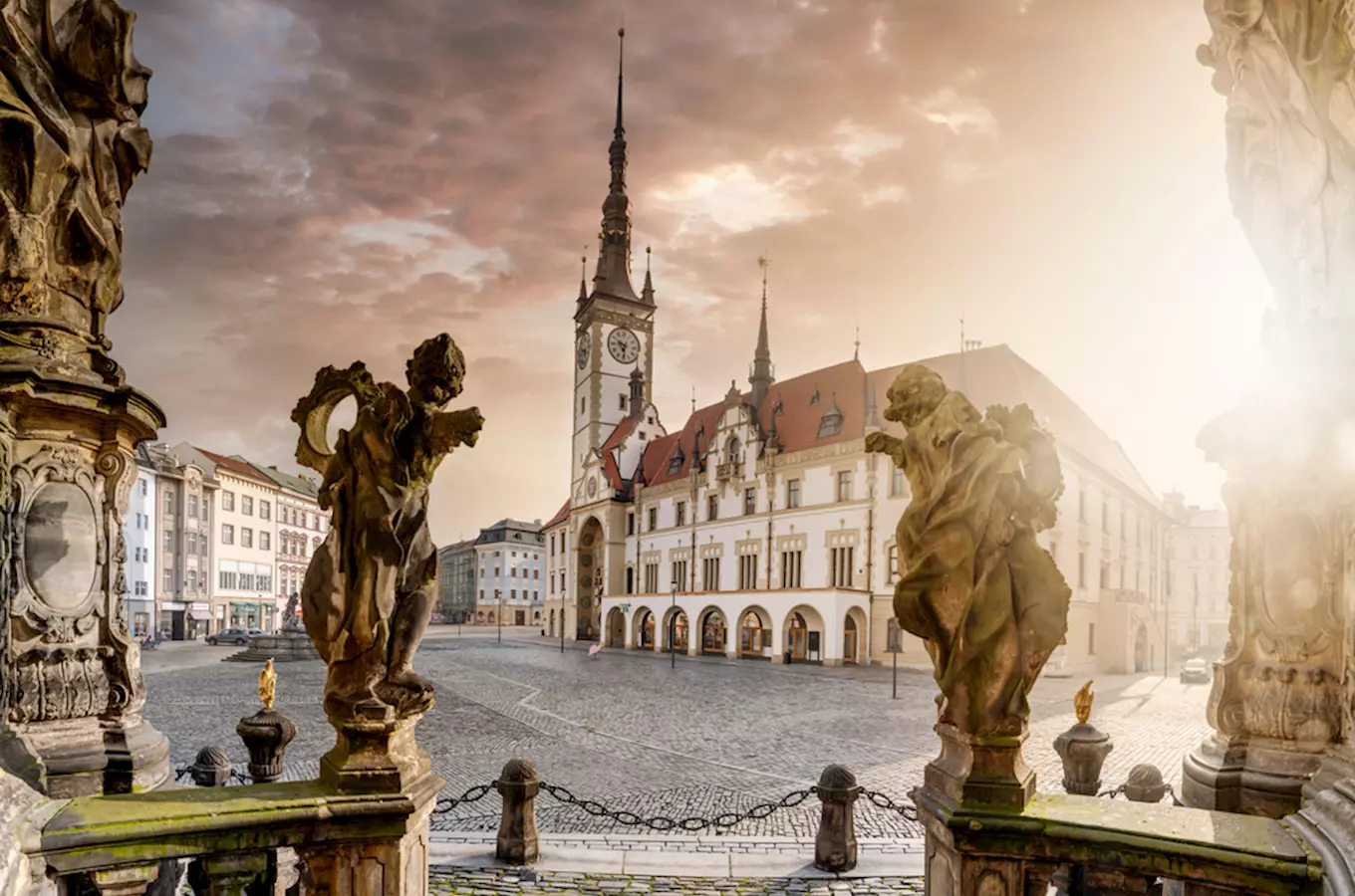 Olomoucká radnice a Sloup Nejsvětější Trojice